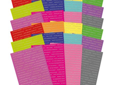 Bold & Bright Stickables Just My Type Foiled Paper Pack Hot on Sale