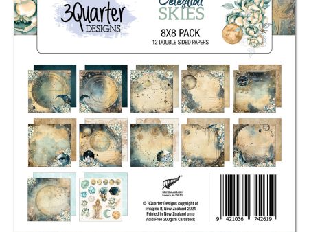 3Quarter Designs Celestial Skies 8x8 Paper Pack Online