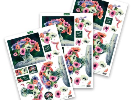 Die Cut Decoupage – Anemones (pack of 3) Online