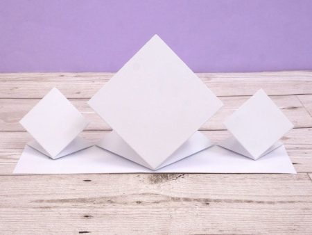 Luxury Shaped Card Blanks & Envelopes - Triple Diamond Easel Online now