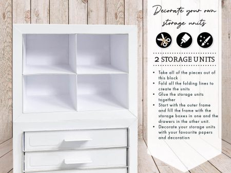 HEN DIY Storage Block Drawer Units Essentials 210x294x5mm 24 SH nr.58 Online now