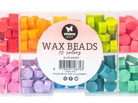 SL Wax Beads 10 Colors Bright Essentials Tools 127x65x20mm 10x7 G nr.02 on Sale