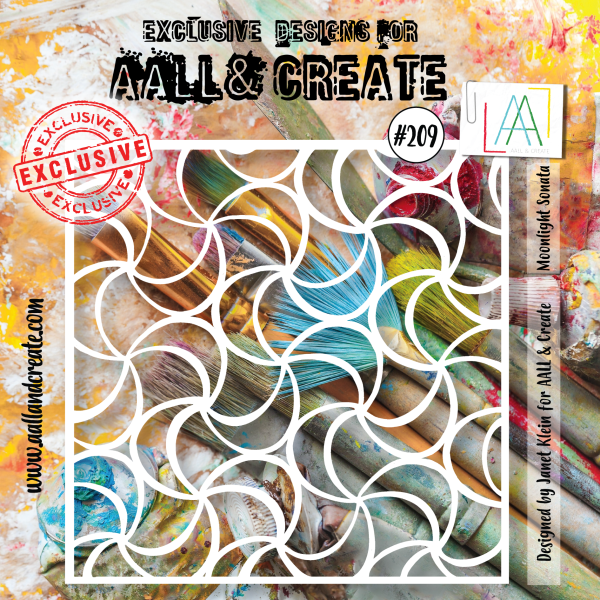 AALL and Create  6 x6  Stencil - 209 - Moonlight Sonata For Discount